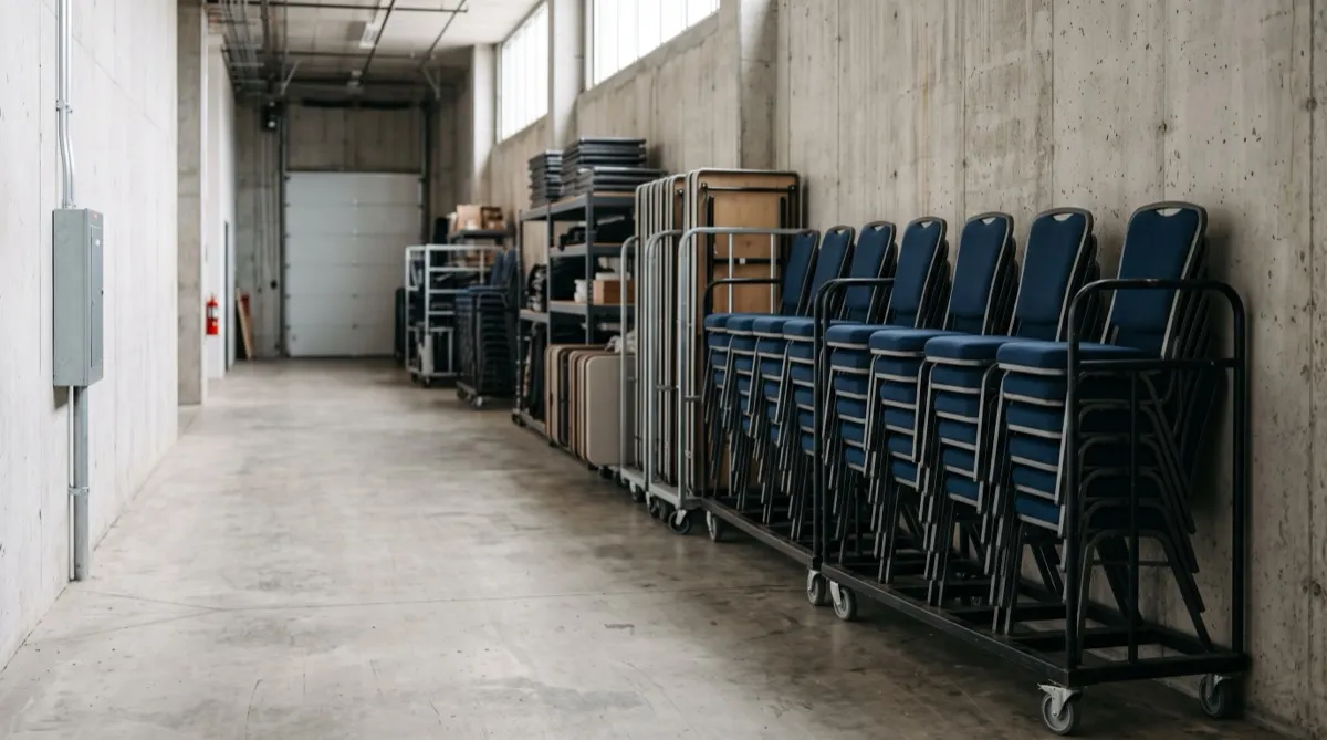 Banquet Chair Storage: Carts, Covers, and Space Planning