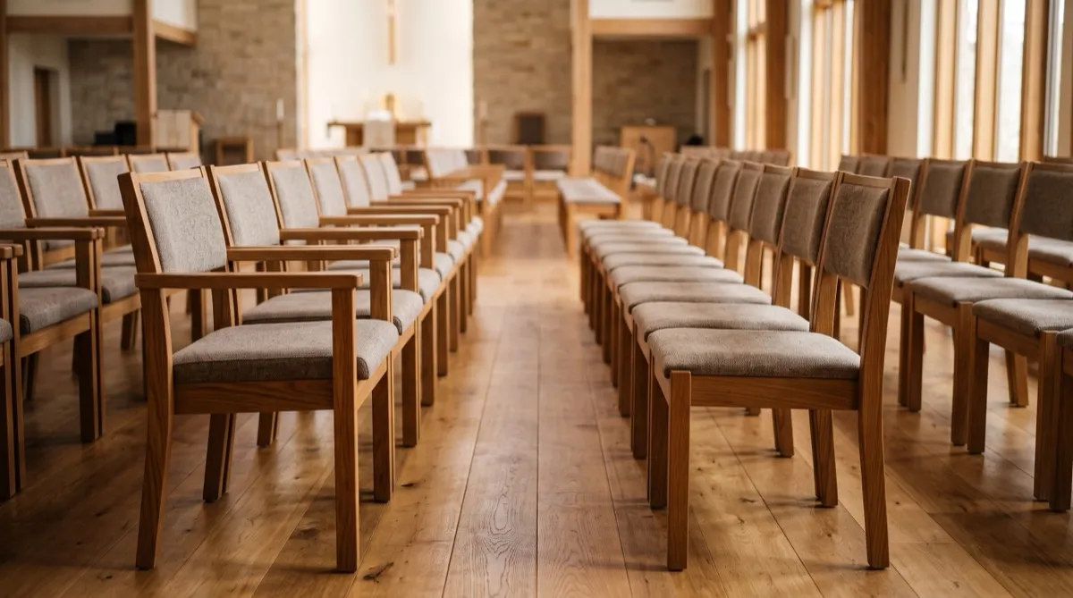 Church Chairs With Arms or Without? How to Decide by Row