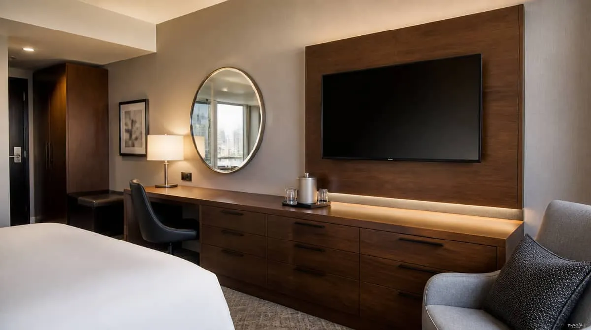 FF&E scope documentation for Jackson hotel project showing furniture fixtures and equipment categories organized by area