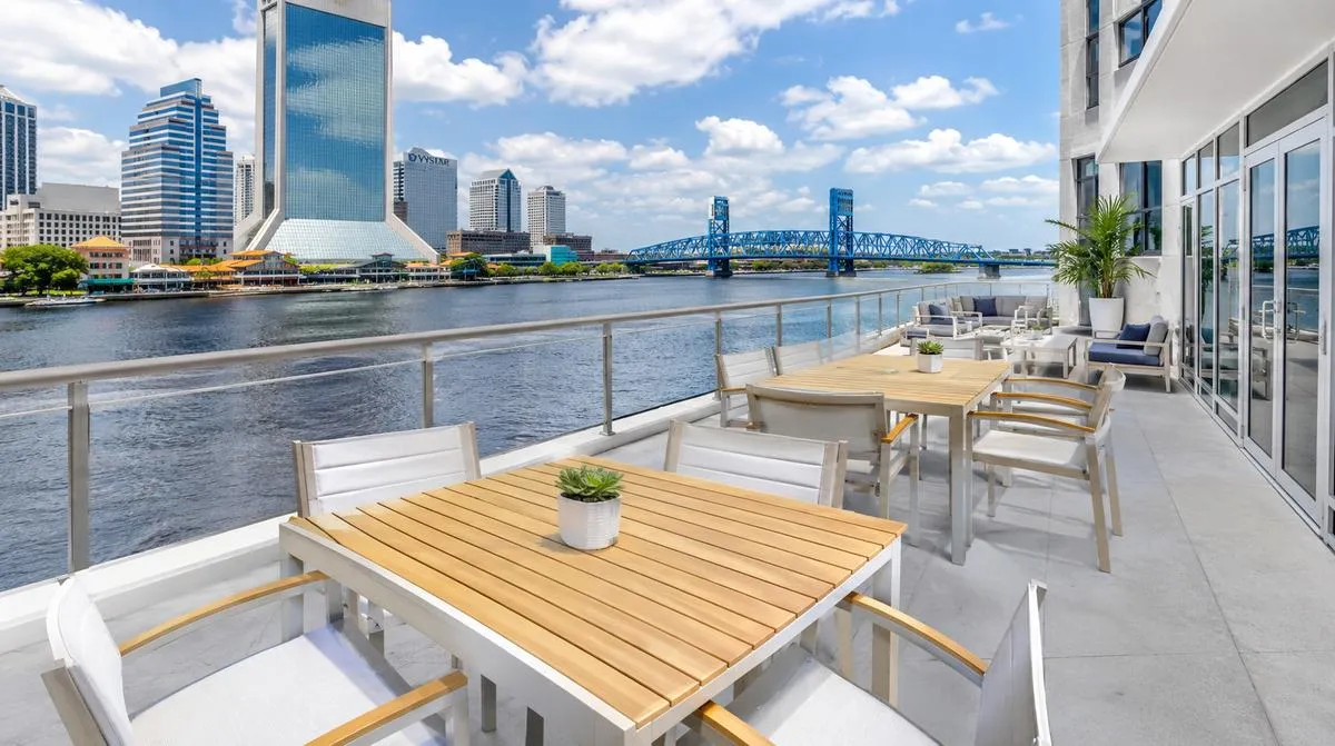 Manchester commercial patio furniture showing powder-coated aluminum frames with UV-stabilized finish suited to New Hampshire's short outdoor season