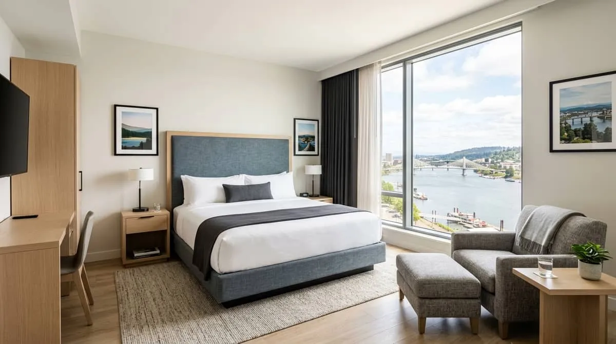 Guestroom casegoods and upholstered furniture for Portland OR boutique and lifestyle hotel properties