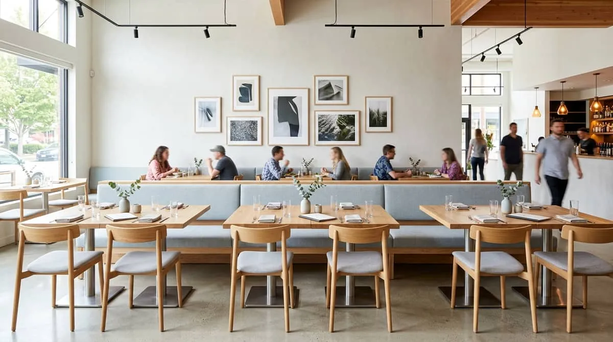 High-volume restaurant dining tables and contract seating for Seattle operators