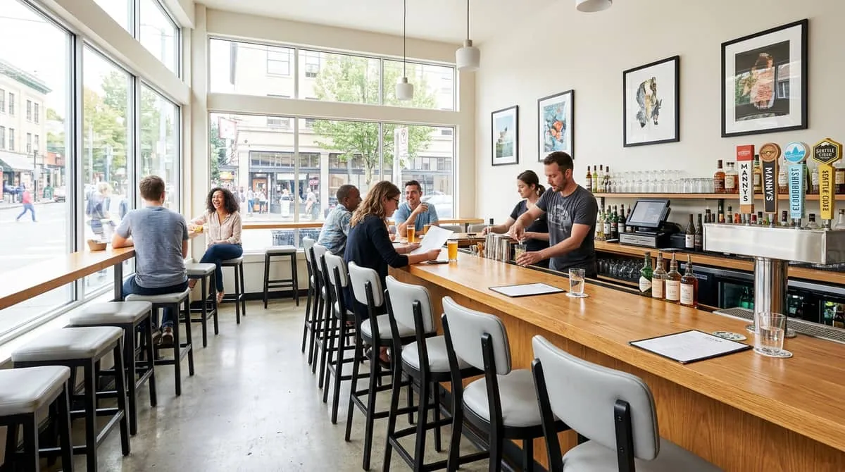 Restaurant banquette seating for Pacific Northwest dining concepts in Seattle