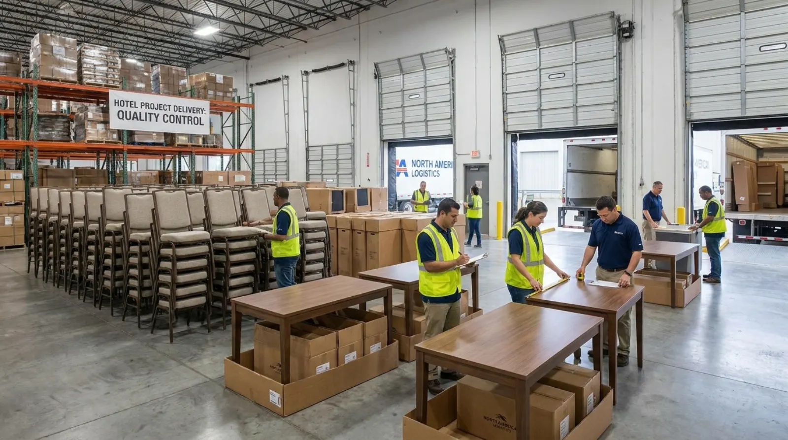 Hotel furniture delivery and installation
