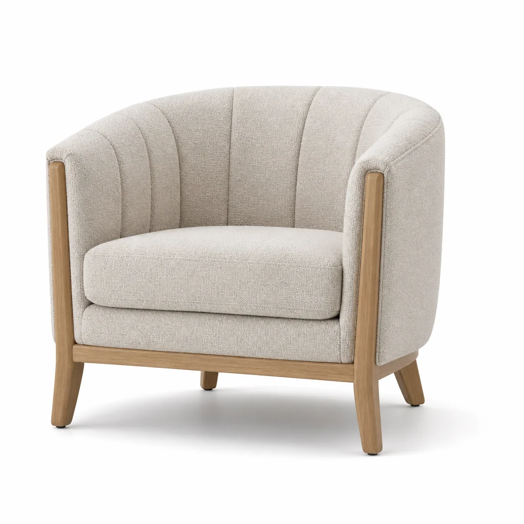 Ivory Arc Armchair, view 1