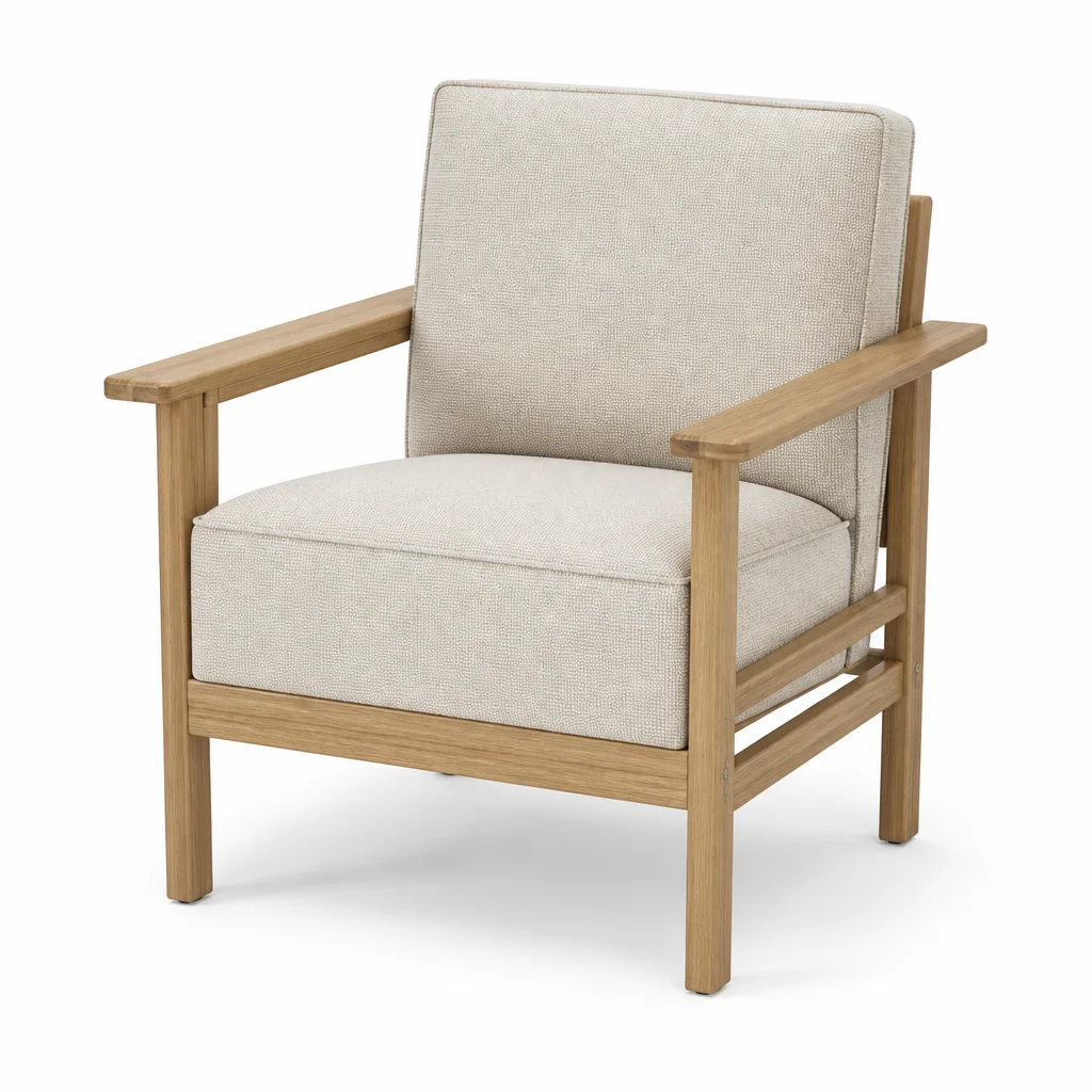 Ivory Field Armchair, view 1