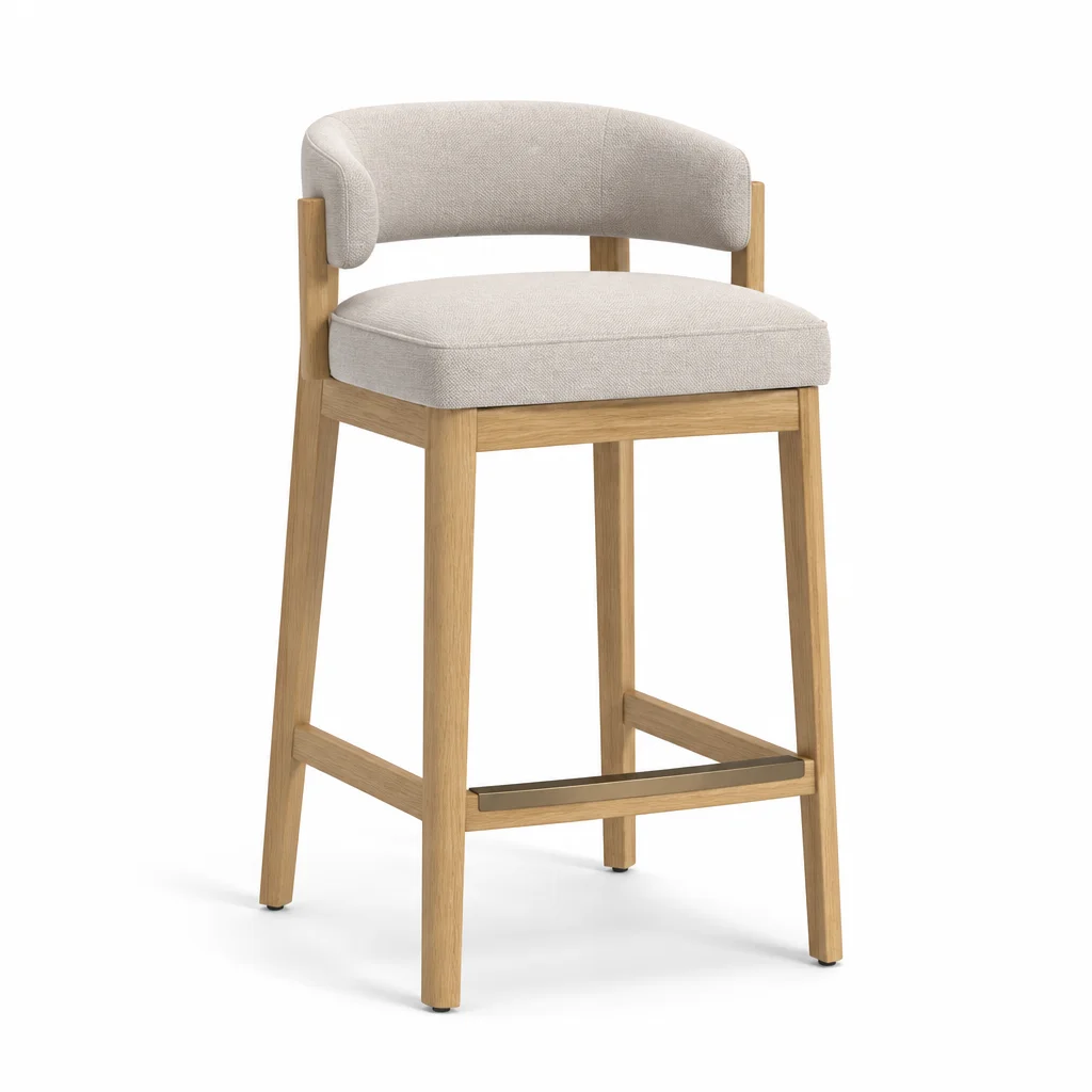 Ivory Arc Barstool, view 1