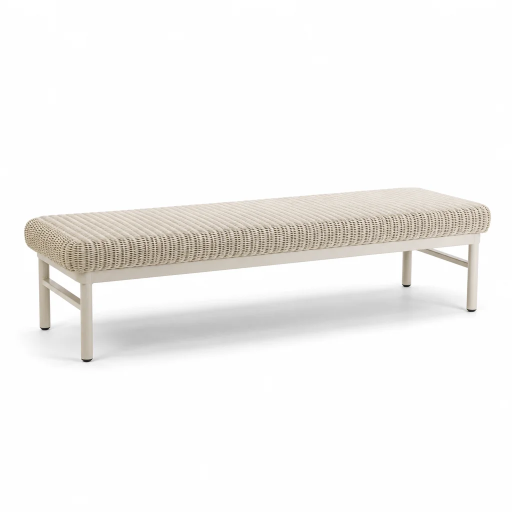 Ivory Crest Outdoor Ottoman, view 1