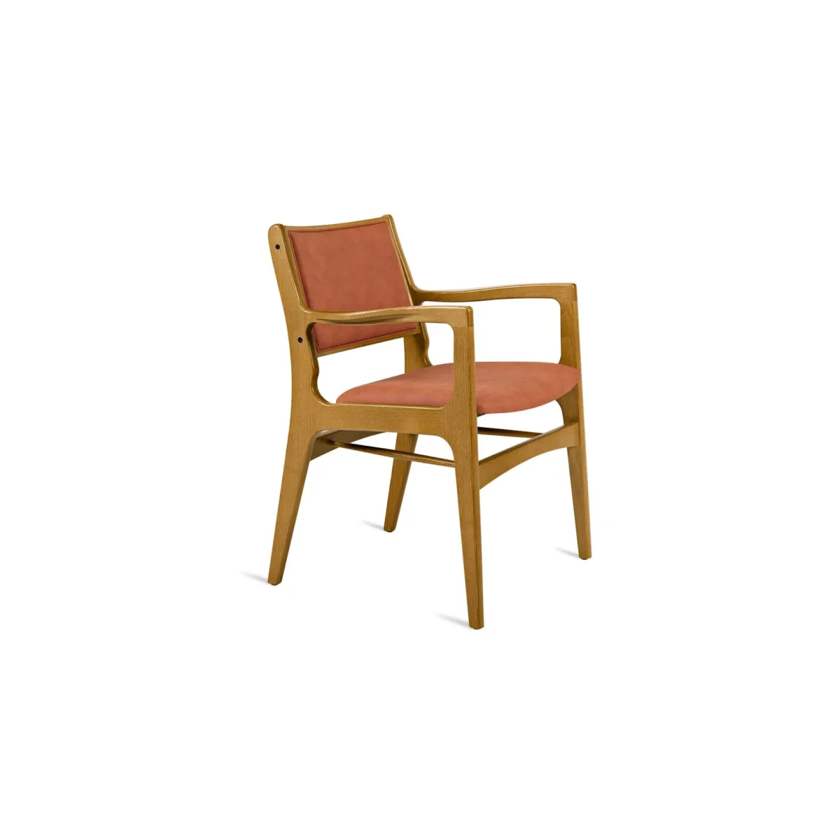 Moussy Armchair (Upholstered Front / Woven Back)