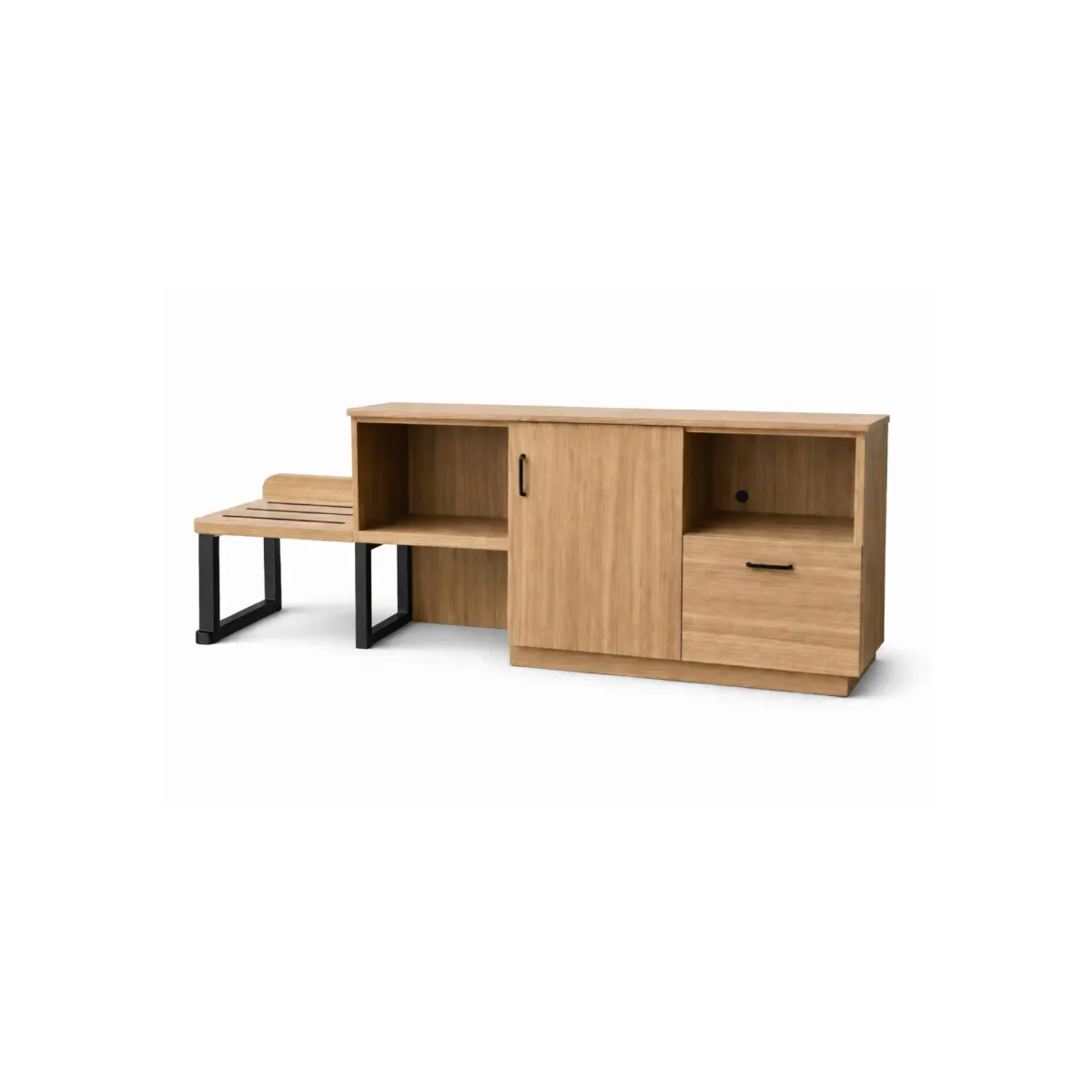 HI-GR-356L | Hospitality Unit with Luggage Bench (Left)