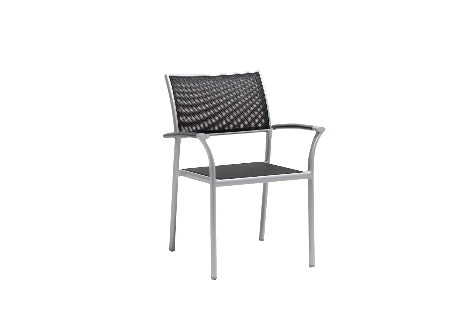 New Roma (Sling) Stacking Arm Chair w/Aluminium Arm