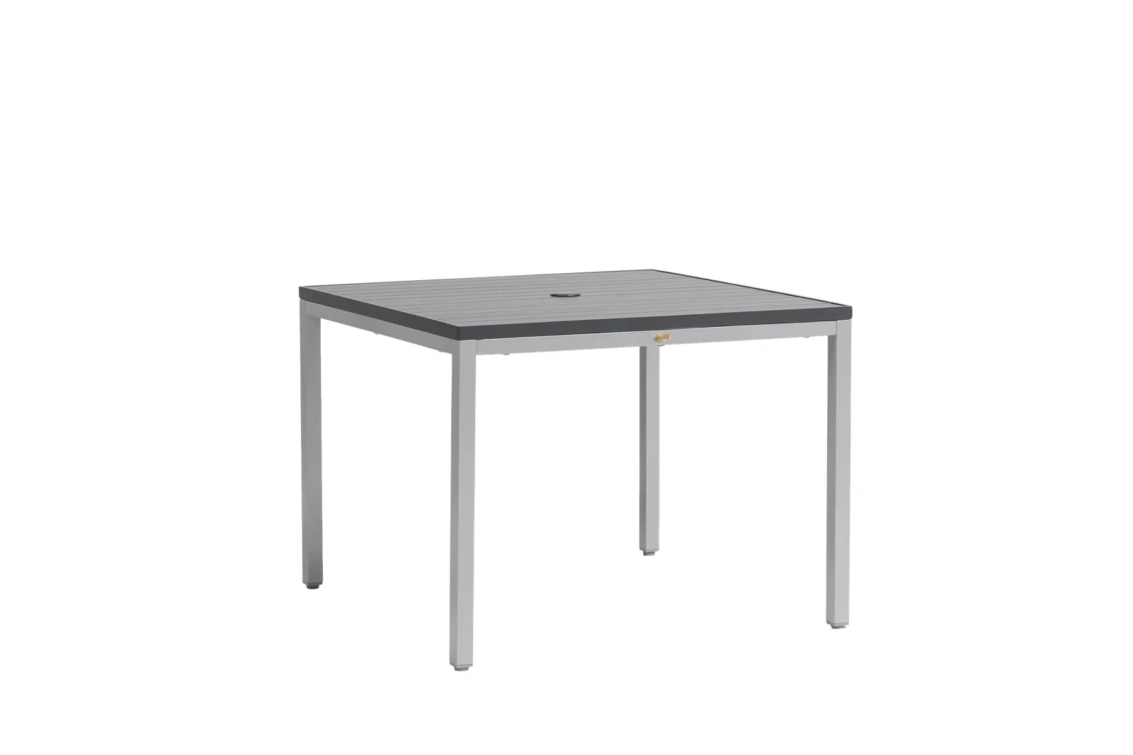Zuni Square Dining Table w/Aluminium Top & Umbrella Hole